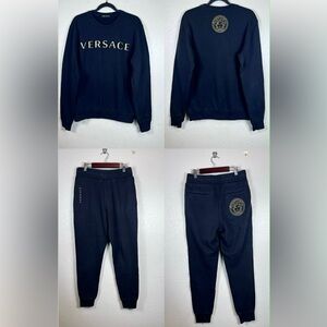 Versace Gold Medusa Jogger and Sweater Set